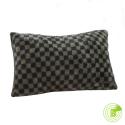SOGA 30cm Urban Light Luxury Dark Green Checkered Lumbar Throw Pillow