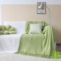SOGA Green Acrylic Knit Throw Blanket