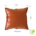 SOGA 2X 45cm Light Luxury Urban Simulated Leather Wide Edge Throw Pill