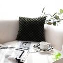 SOGA 2X 45cm Urban Light Luxury Pillow Dark Night Green Checkered Squa
