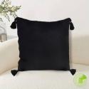 SOGA 2X Black Vintage Butterfly Pillow Tassel Velvet Square Throw Pill