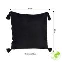 SOGA 2X Black Vintage Butterfly Pillow Tassel Velvet Square Throw Pill