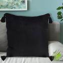 SOGA 2X Black Vintage Butterfly Pillow Tassel Velvet Square Throw Pill